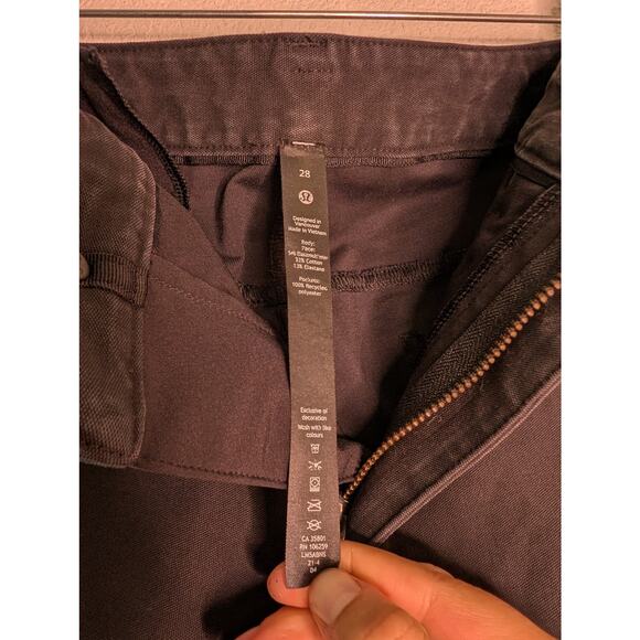 Lululemon ABC Slim-Fit 5-Pocket Warpstreme Pants Black W28 - Picture 5 of 5